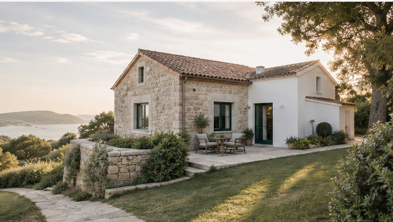 Casa turística de estilo gallego preparada para alquiler vacacional